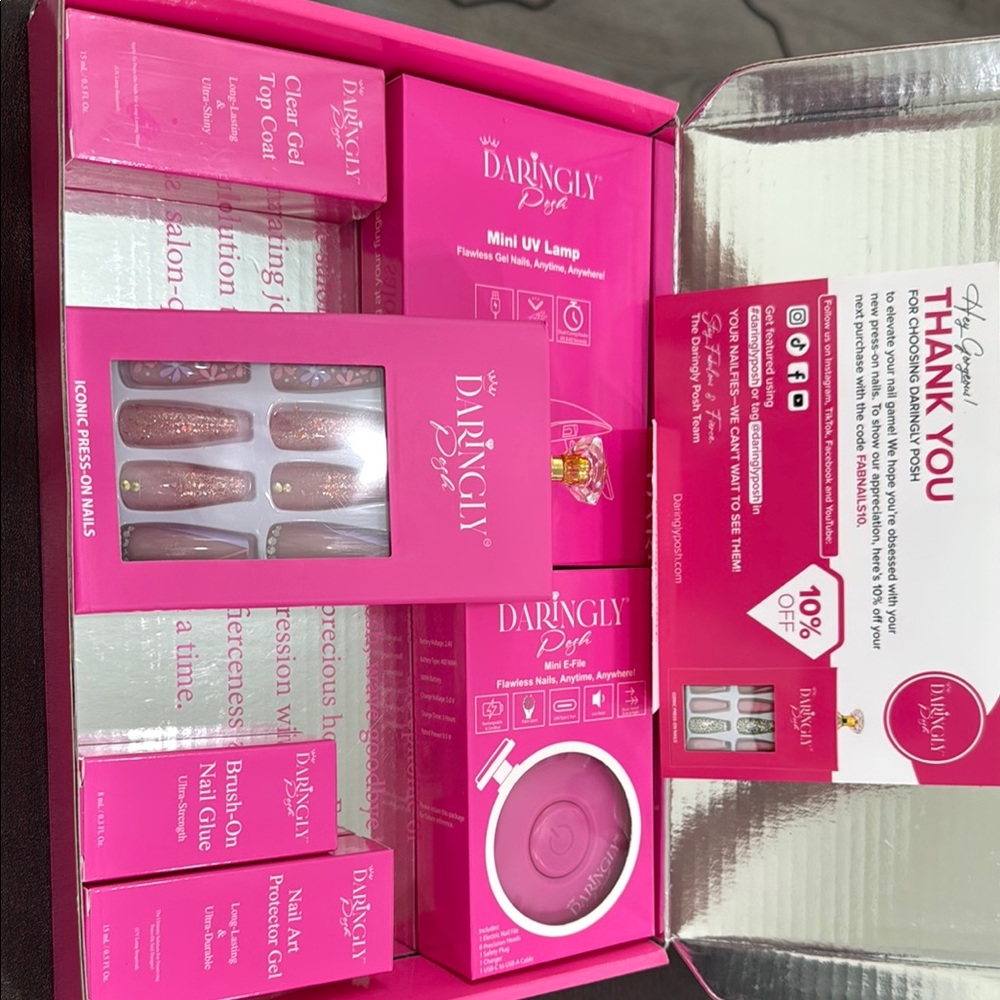 Pink Gel Nail Kit — AS IS